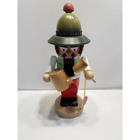 Vintage Steinbach Nutcracker Wine Tapper Germany Wood Christmas 13" Handmade - Picture 1 of 11